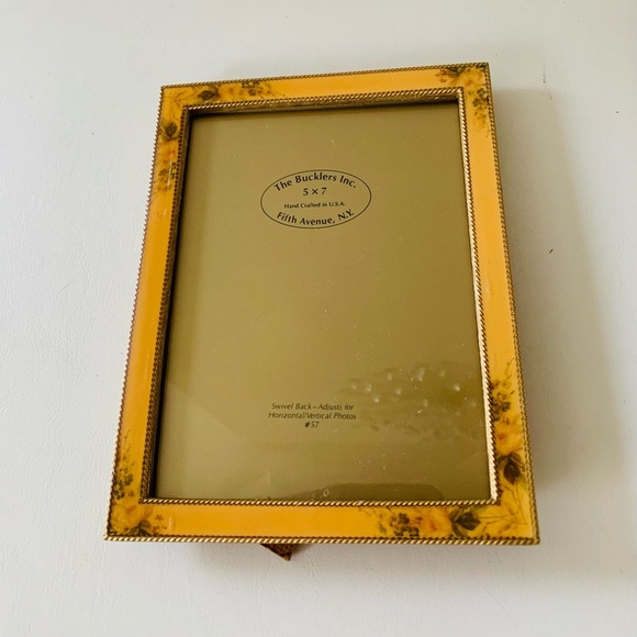 vintage Metal The bucklers picture frame Hand Crafted In USA 5.5/7” - Picture 15 of 15